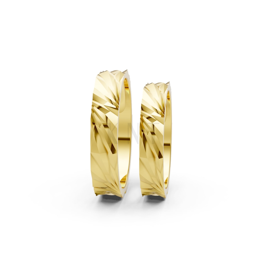Nhẫn cưới A139 màu Vàng Gold vàng 10K/14K/18K/607 cao cấp, thanh lịch