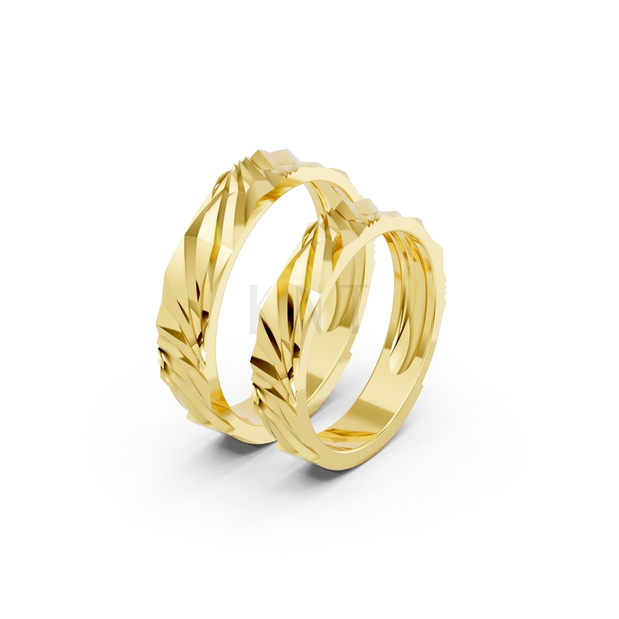 Nhẫn cưới A139 màu Vàng Gold thiết kế tinh tế, sang trọng