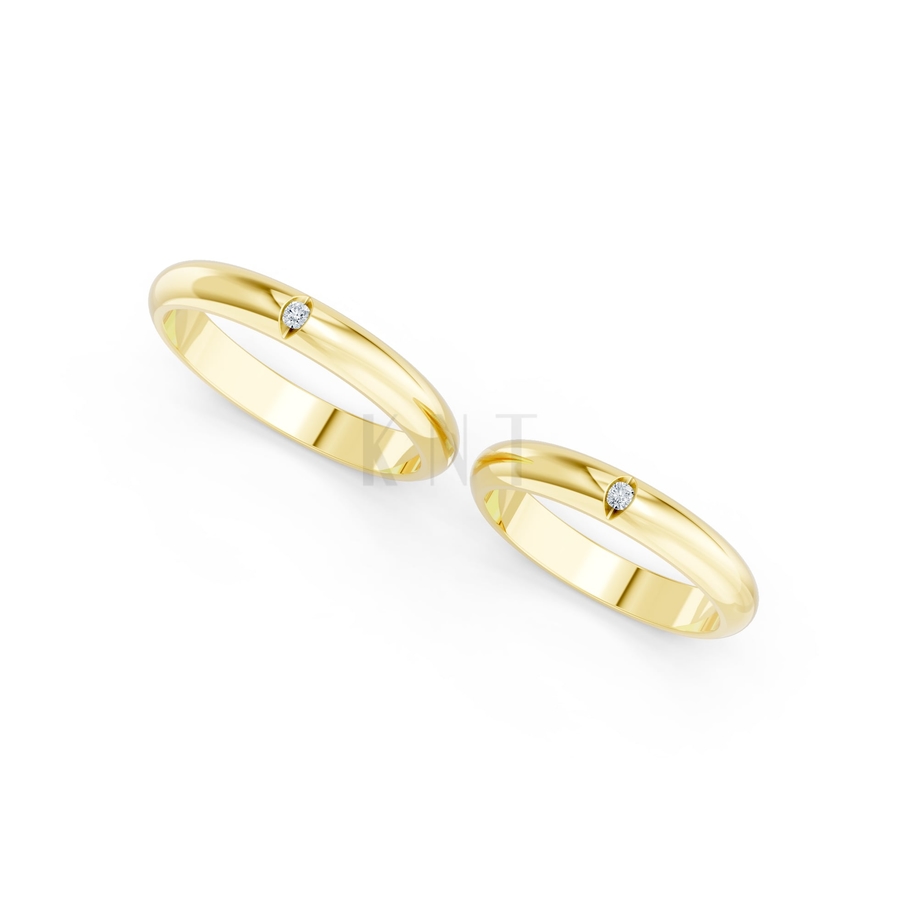 Nhẫn cưới A148 màu Vàng Gold thiết kế tinh xảo, độc đáo