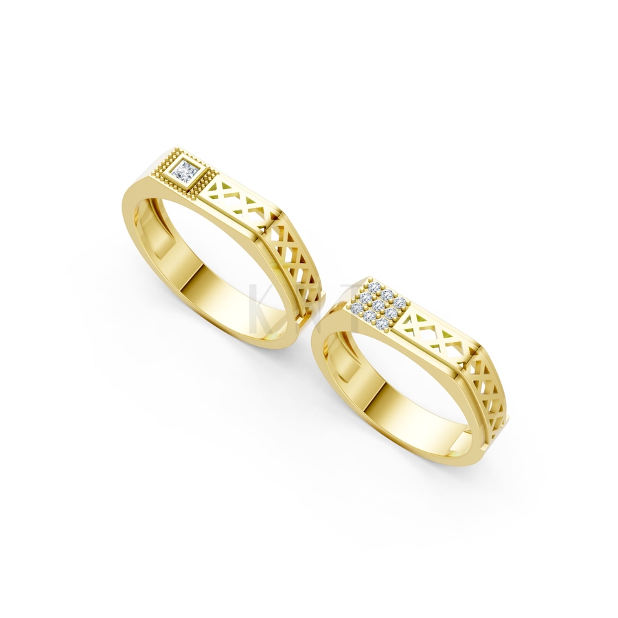 NHẪN CƯỚI A189 màu Vàng Gold vàng 10K/14K/18K/607 cao cấp, thanh lịch