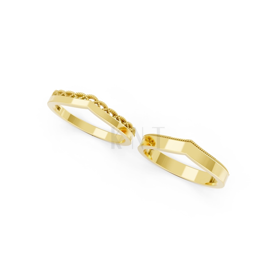 Nhẫn cưới A206 màu Vàng Gold thiết kế tinh xảo, độc đáo
