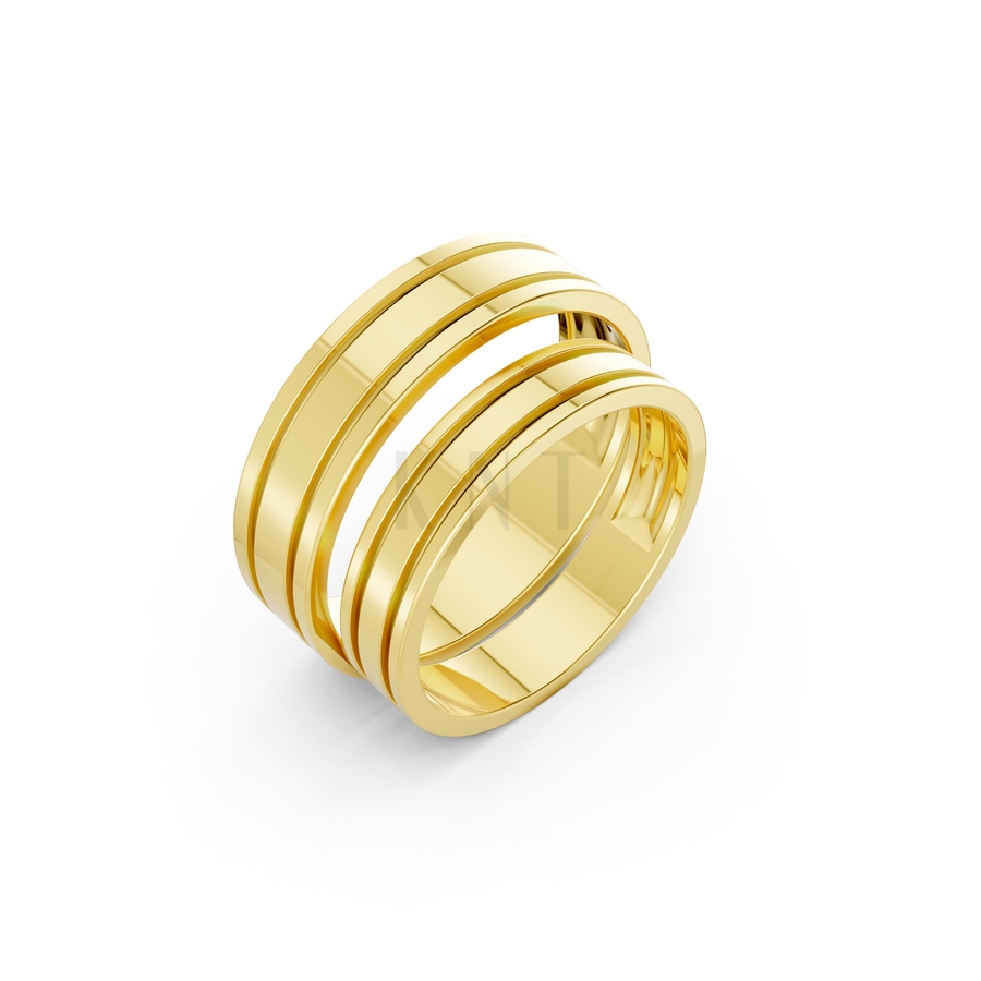 Nhẫn cưới A223 màu Vàng Gold thiết kế tinh tế, sang trọng