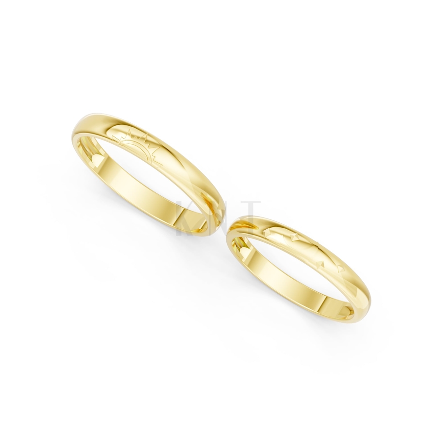 NHẪN CƯỚI A226 màu Vàng Gold vàng 10K/14K/18K/607 cao cấp, thanh lịch