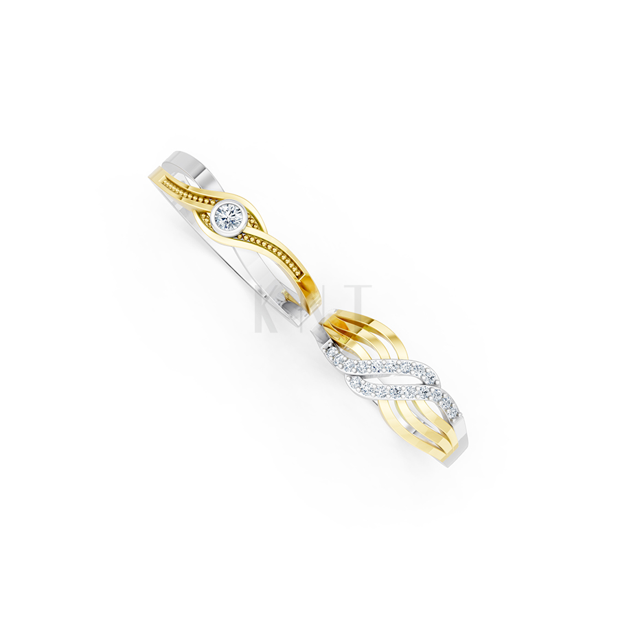 Nhẫn Cưới E861 phối màu Dual Color cặp đôi, phong cách trẻ trung, nổi bật