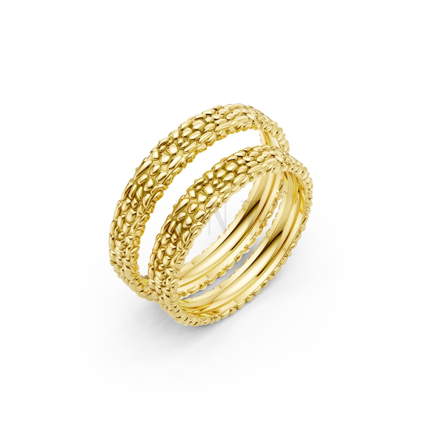 Nhẫn cưới H47 màu Vàng Gold thiết kế tinh tế, sang trọng