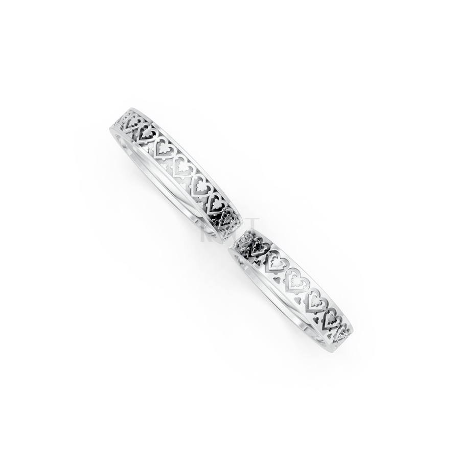 Nhẫn cưới H48 màu vàng trắng White Gold kiểu dáng cá tính, hiện đại