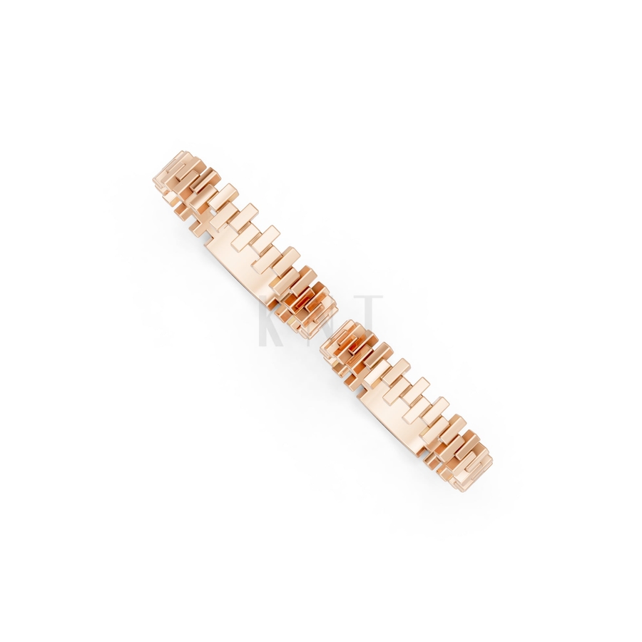 Nhẫn cưới H61 màu vàng hồng Rose Gold phong cách trẻ trung, nổi bật