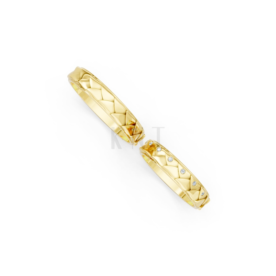 Nhẫn cưới H62 màu Vàng Gold thiết kế tinh xảo, độc đáo