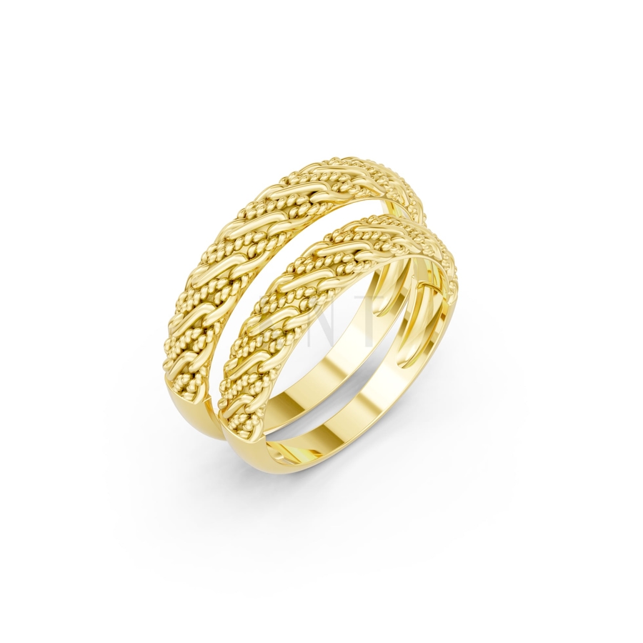 Nhẫn cưới H71 màu Vàng Gold thiết kế tinh tế, sang trọng