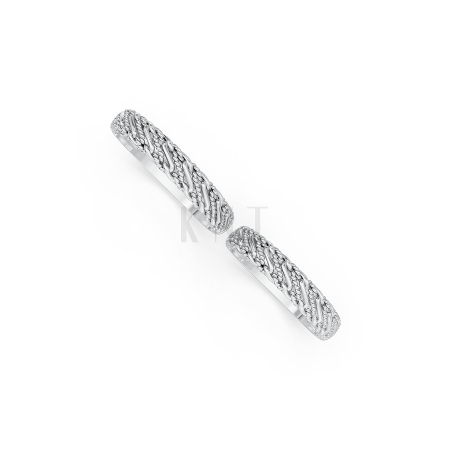 Nhẫn cưới H71 màu vàng trắng White Gold kiểu dáng cá tính, hiện đại