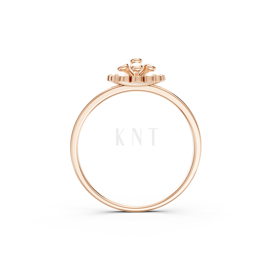 Nhẫn đính hôn đá US R244 màu vàng hồng Rose Gold cặp đôi, phong cách trẻ trung, nổi bật