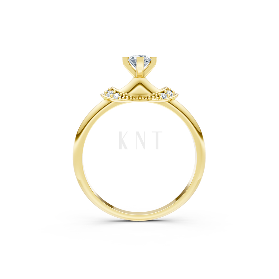 Nhẫn đính hôn đá cao cấp R260 biểu tượng Sắc hoa tinh tế màu Vàng Gold mặt nhẫn chạm khắc tinh xảo, độc đáo