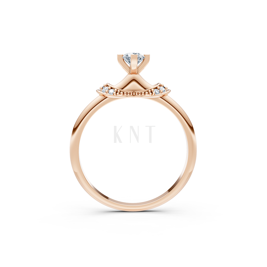 Nhẫn đính hôn đá cao cấp R260 biểu tượng Sắc hoa tinh tế màu vàng hồng Rose Gold thiết kế đối xứng, phong cách, ấn tượng