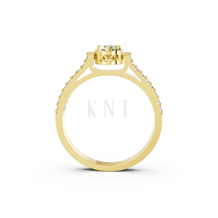 Nhẫn đính hôn R282 màu Vàng Gold thiết kế tinh xảo, độc đáo