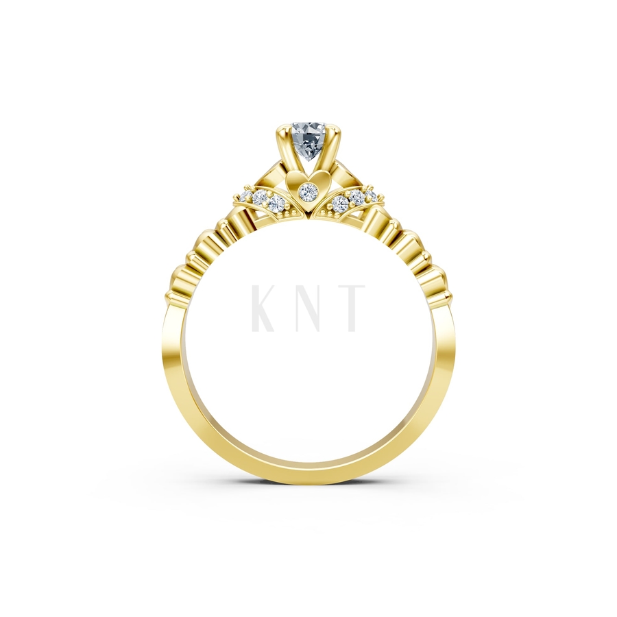 Nhẫn đính hôn R289 màu Vàng Gold thiết kế tinh xảo, độc đáo