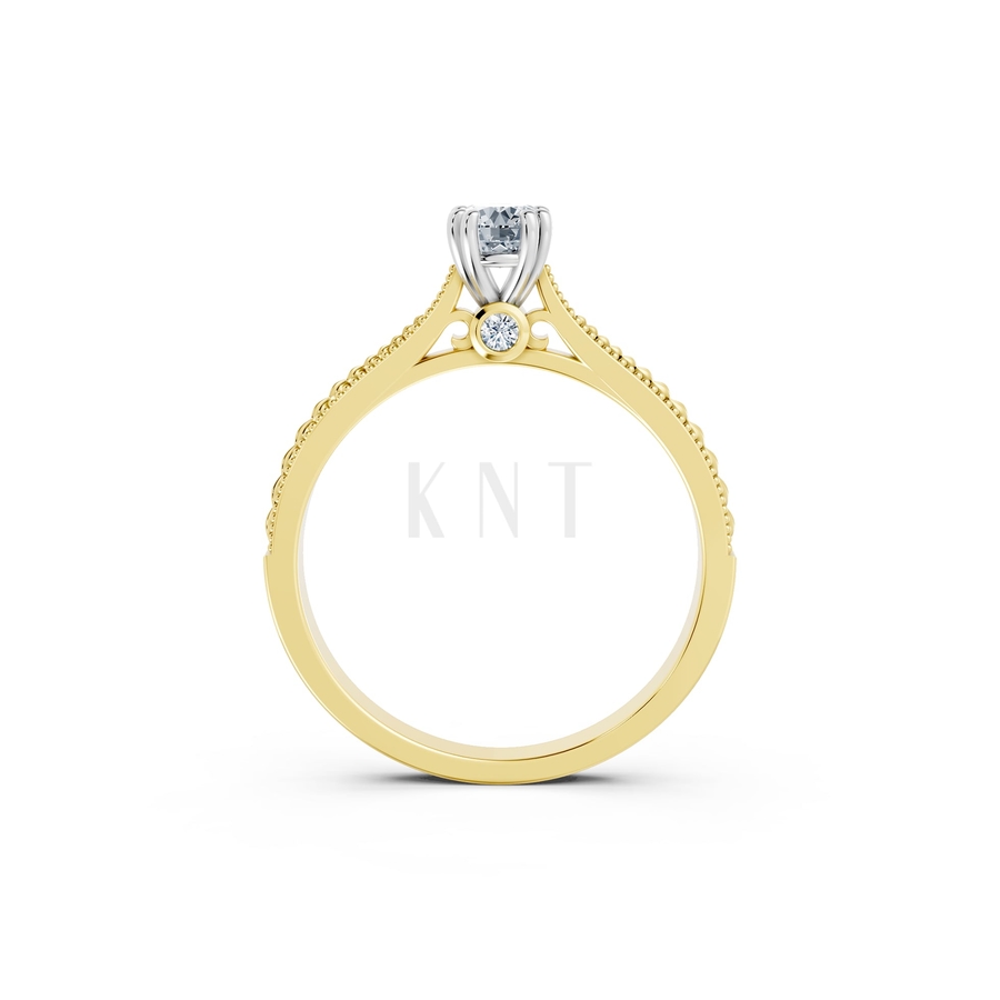 Nhẫn đính hôn R290 phối màu Dual Color thiết kế đối xứng, phong cách, ấn tượng