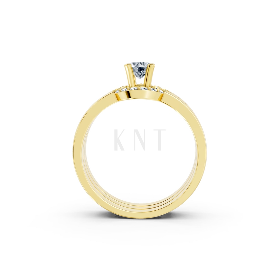 Nhẫn đính hôn R294 màu Vàng Gold vàng 10K/14K/18K/607 cao cấp, thanh lịch