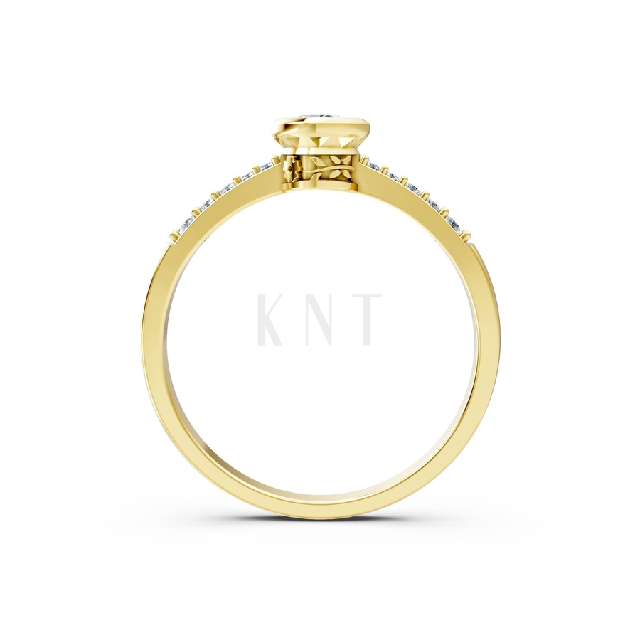 Nhẫn đính hôn đá cao cấp R298 màu Vàng Gold thiết kế tinh xảo, độc đáo