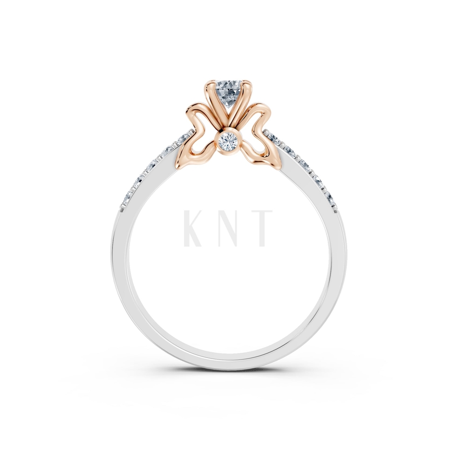 Nhẫn đính hôn đá cao cấp R301 phối màu Dual Color phong cách trẻ trung, nổi bật