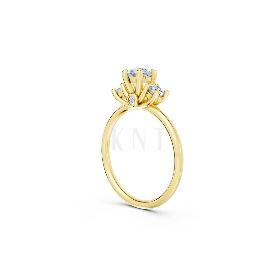 Nhẫn đính hôn đá US R313 màu Vàng Gold vàng 10K/14K/18K/607 cao cấp, thanh lịch