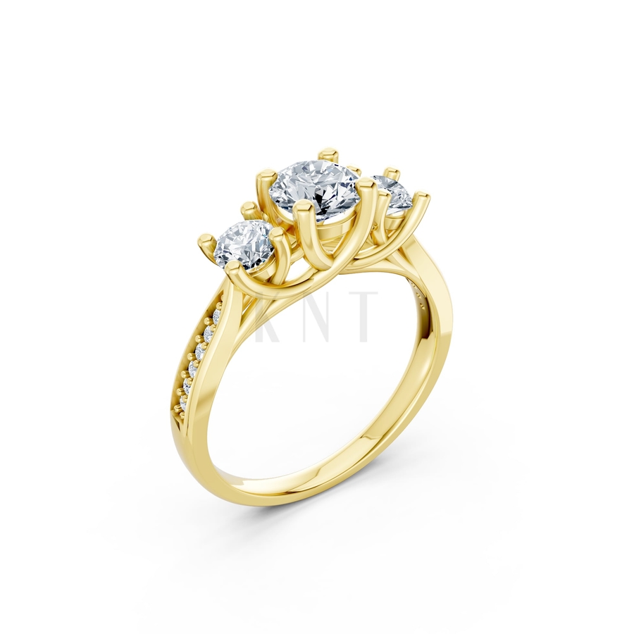 Nhẫn đính hôn đá US R314 màu Vàng Gold thiết kế tinh tế, sang trọng