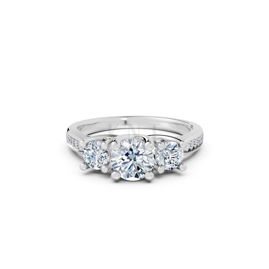 Nhẫn đính hôn đá US R314 màu vàng trắng White Gold vàng sáng, đường nét sắc sảo, tinh tế