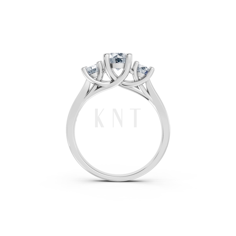 Nhẫn đính hôn đá US R314 màu vàng trắng White Gold kiểu dáng cá tính, hiện đại