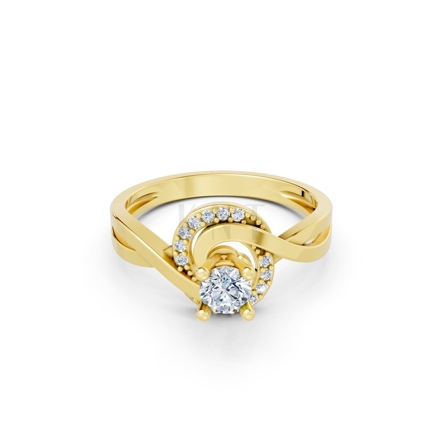 Nhẫn đính hôn đá cao cấp R316 màu Vàng Gold vàng 10K/14K/18K/607 cao cấp, thanh lịch