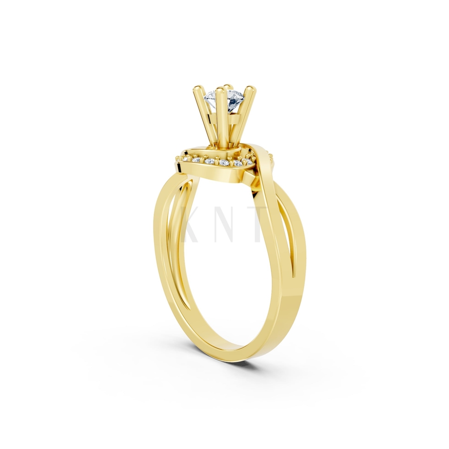 Nhẫn đính hôn đá cao cấp R316 màu Vàng Gold thiết kế tinh xảo, độc đáo