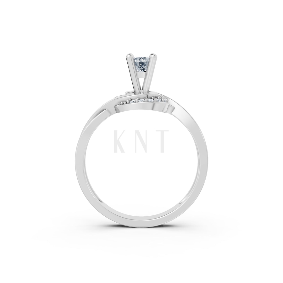 Nhẫn đính hôn đá cao cấp R316 màu vàng trắng White Gold vàng sáng, đường nét sắc sảo, tinh tế