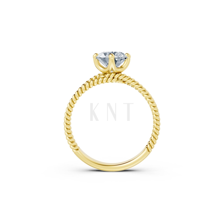 Nhẫn đính hôn đá US R318 màu Vàng Gold vàng 10K/14K/18K/607 cao cấp, thanh lịch