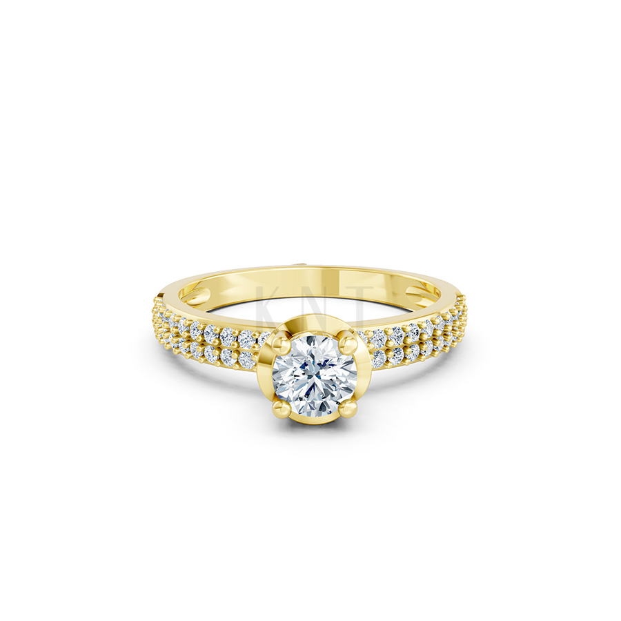 Nhẫn đính hôn R325 màu Vàng Gold thiết kế tinh xảo, độc đáo