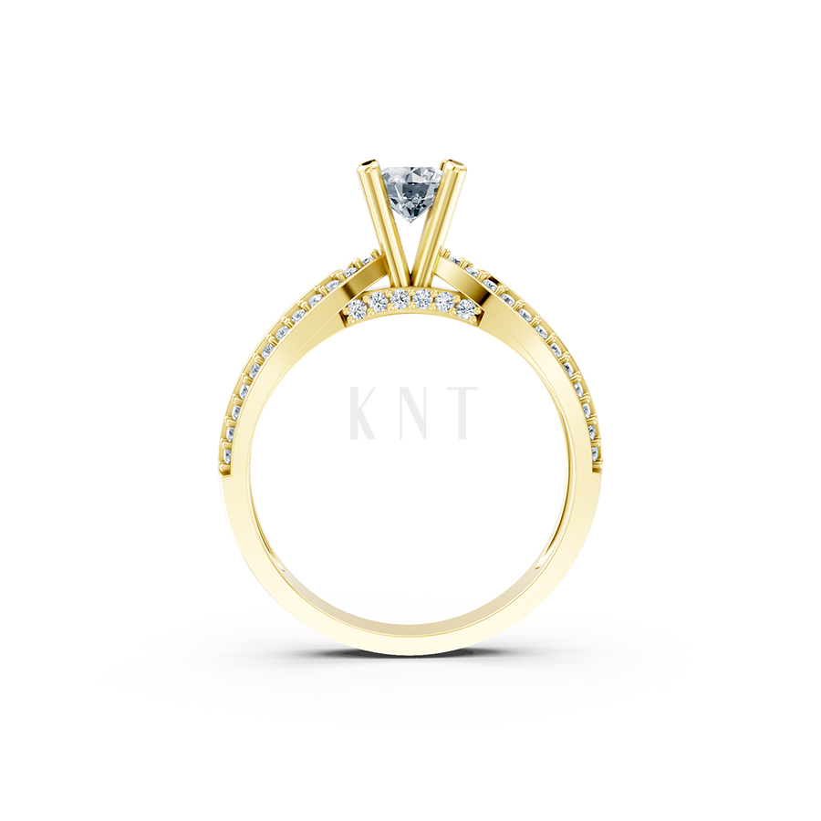 Nhẫn đính hôn R332 màu Vàng Gold thiết kế tinh xảo, độc đáo