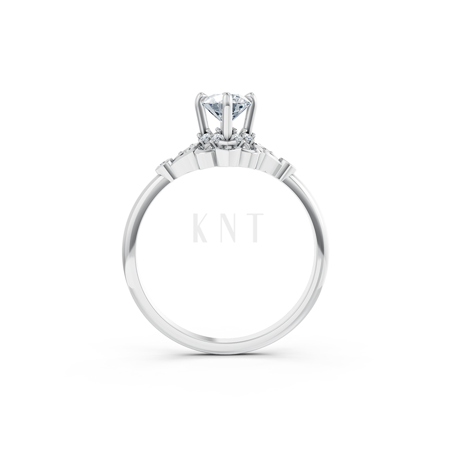 Nhẫn đính hôn Hy Lạp R365 – HERA màu vàng trắng White Gold vàng sáng bóng, thiết kế trẻ trung