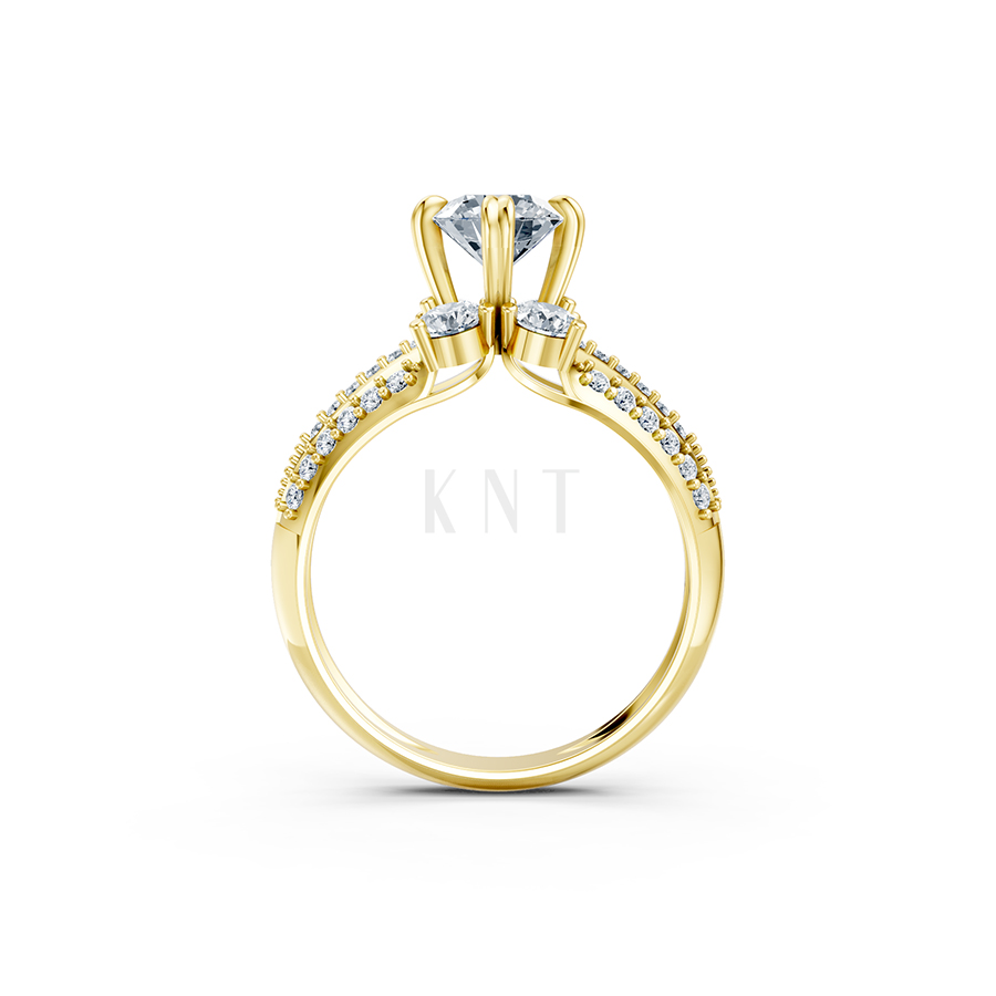 Nhẫn đính hôn đá cao cấp R392 – AILEEN màu Vàng Gold vàng 10K/14K/18K/607 cao cấp, thanh lịch