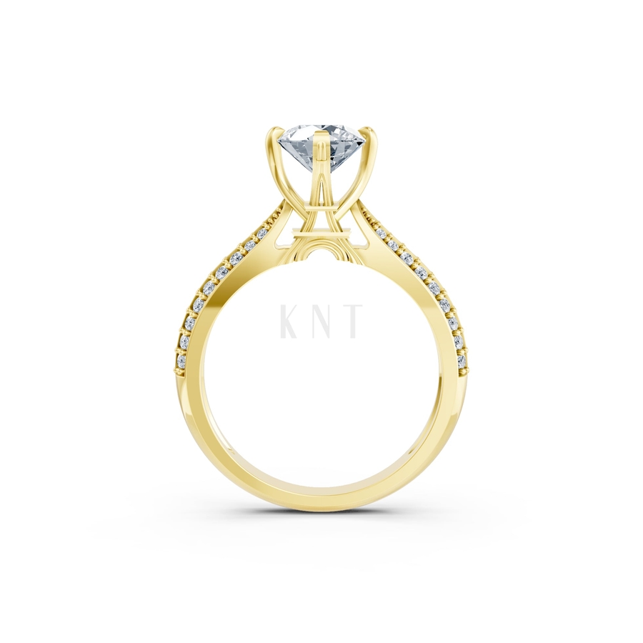 Nhẫn đính hôn Paris R393 màu Vàng Gold vàng 10K/14K/18K/607 cao cấp, thanh lịch