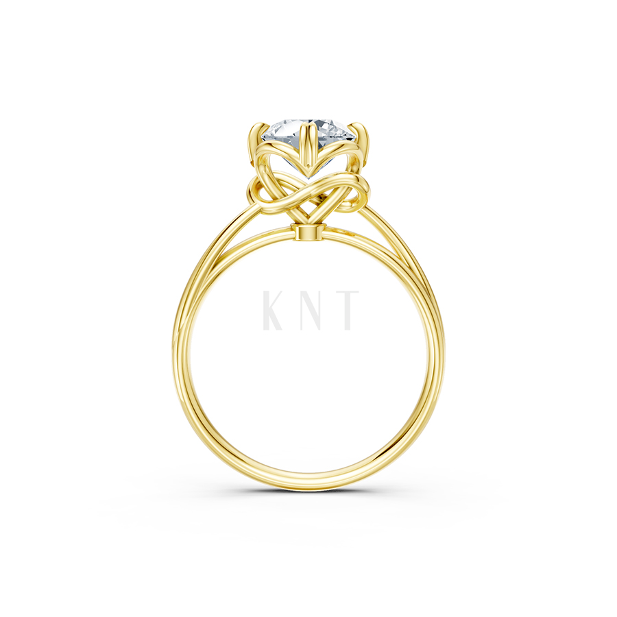 Nhẫn đính hôn đá cao cấp R396 màu Vàng Gold vàng 10K/14K/18K/607 cao cấp, thanh lịch