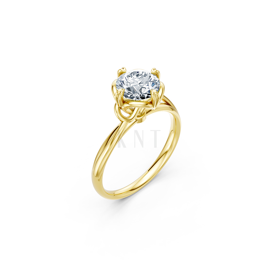 Nhẫn đính hôn đá cao cấp R396 màu Vàng Gold thiết kế tinh tế, sang trọng