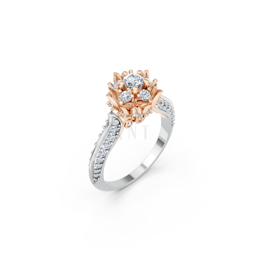 NHẪN ĐÍNH HÔN SEOUL R430 phối màu Dual Color họa tiết ấn tượng, cá tính