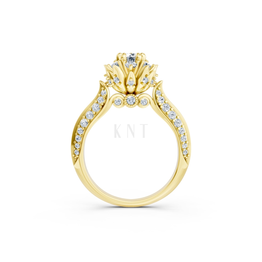 NHẪN ĐÍNH HÔN SEOUL R430 màu Vàng Gold thiết kế tinh xảo, độc đáo