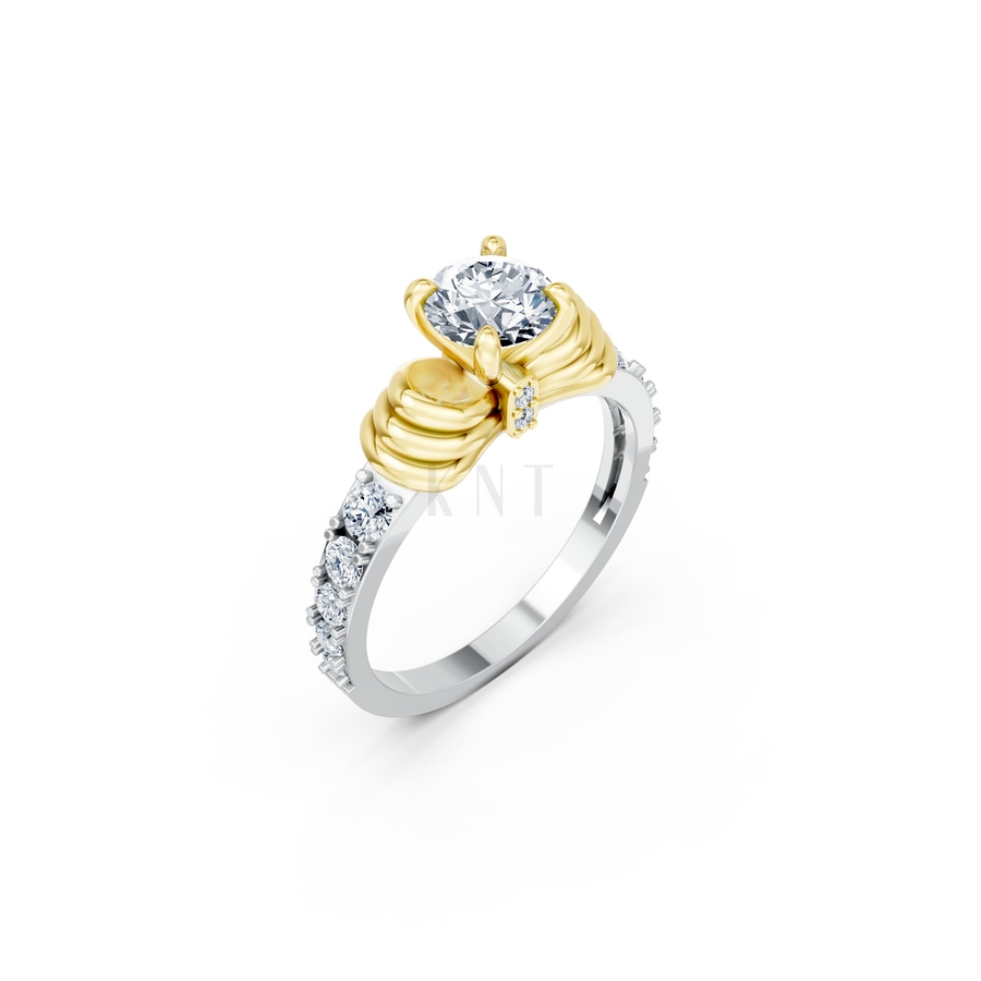 NHẪN ĐÍNH HÔN SEOUL R443 phối màu Dual Color họa tiết ấn tượng, cá tính