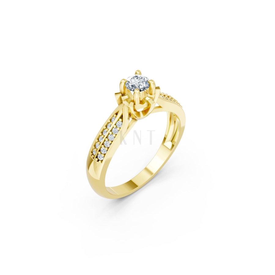 Nhẫn đính hôn R457 màu Vàng Gold thiết kế tinh tế, sang trọng