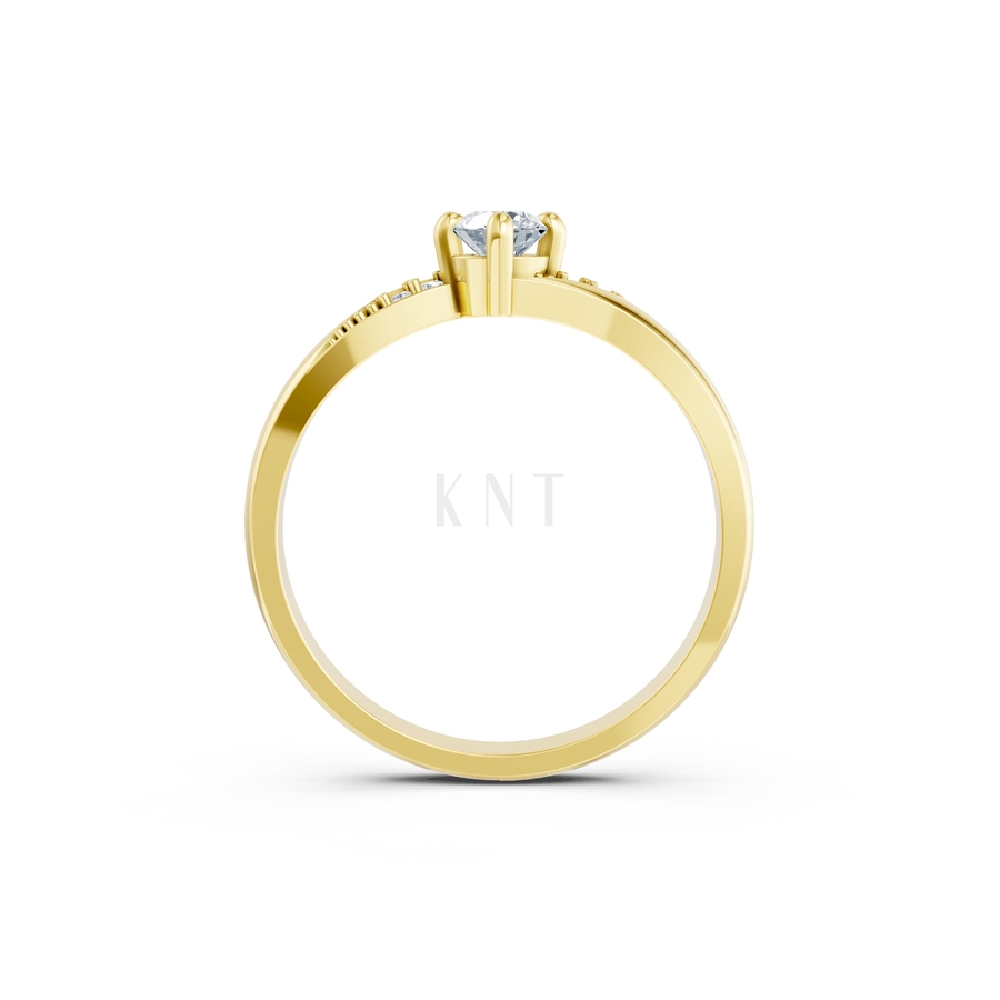 NHẪN ĐÍNH HÔN R459 màu Vàng Gold vàng 10K/14K/18K/607 cao cấp, thanh lịch