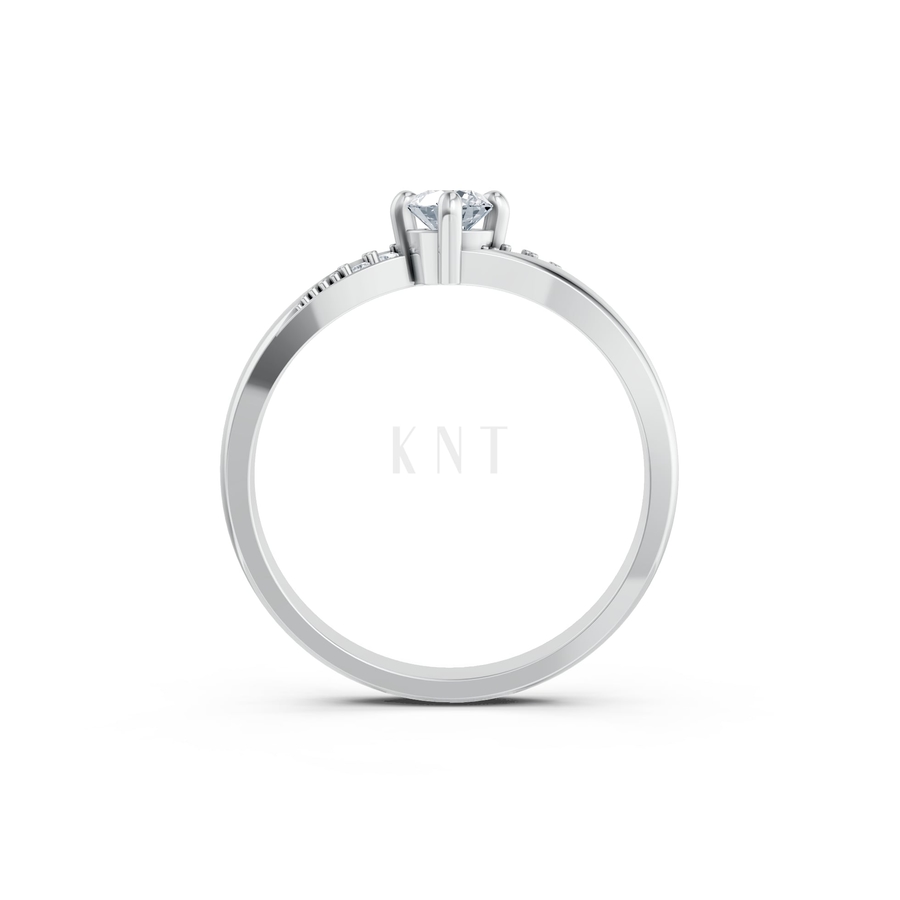 NHẪN ĐÍNH HÔN R459 màu vàng trắng White Gold kiểu dáng cá tính, hiện đại