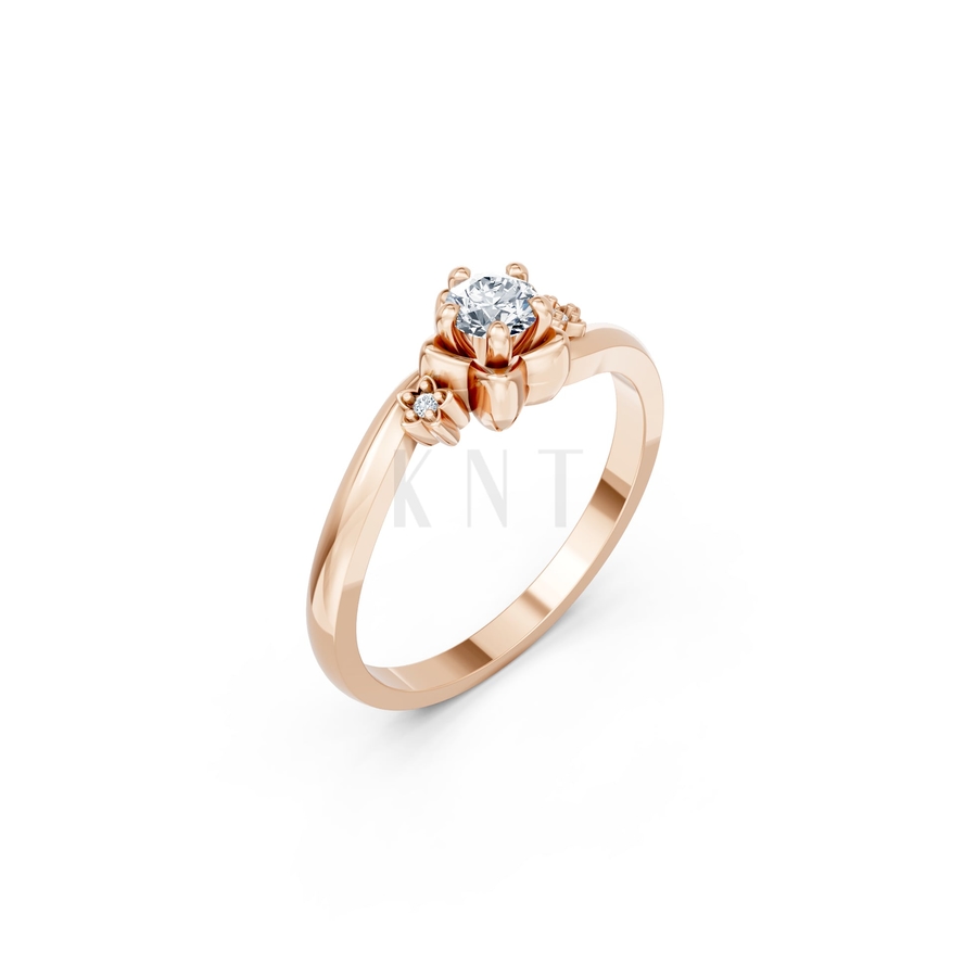 NHẪN ĐÍNH HÔN R462 màu vàng hồng Rose Gold họa tiết ấn tượng, cá tính