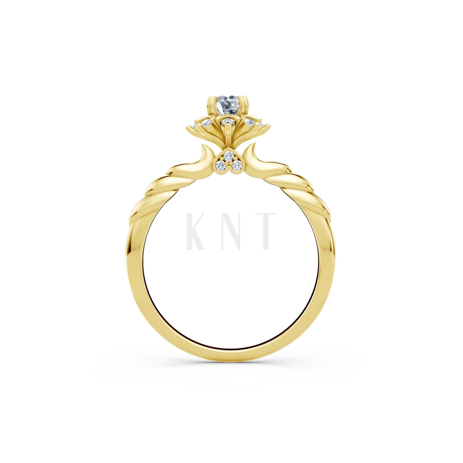 Nhẫn đính hôn R469 màu Vàng Gold thiết kế phá cách, sang trọng