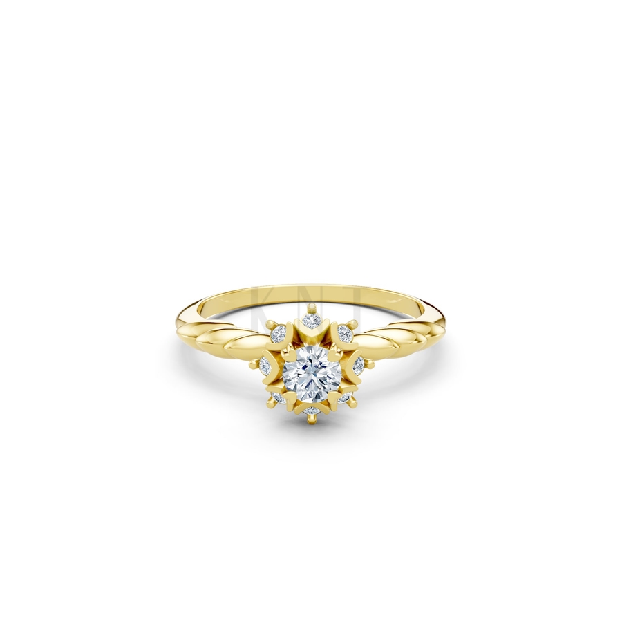 Nhẫn đính hôn R469 màu Vàng Gold thiết kế tinh xảo, độc đáo