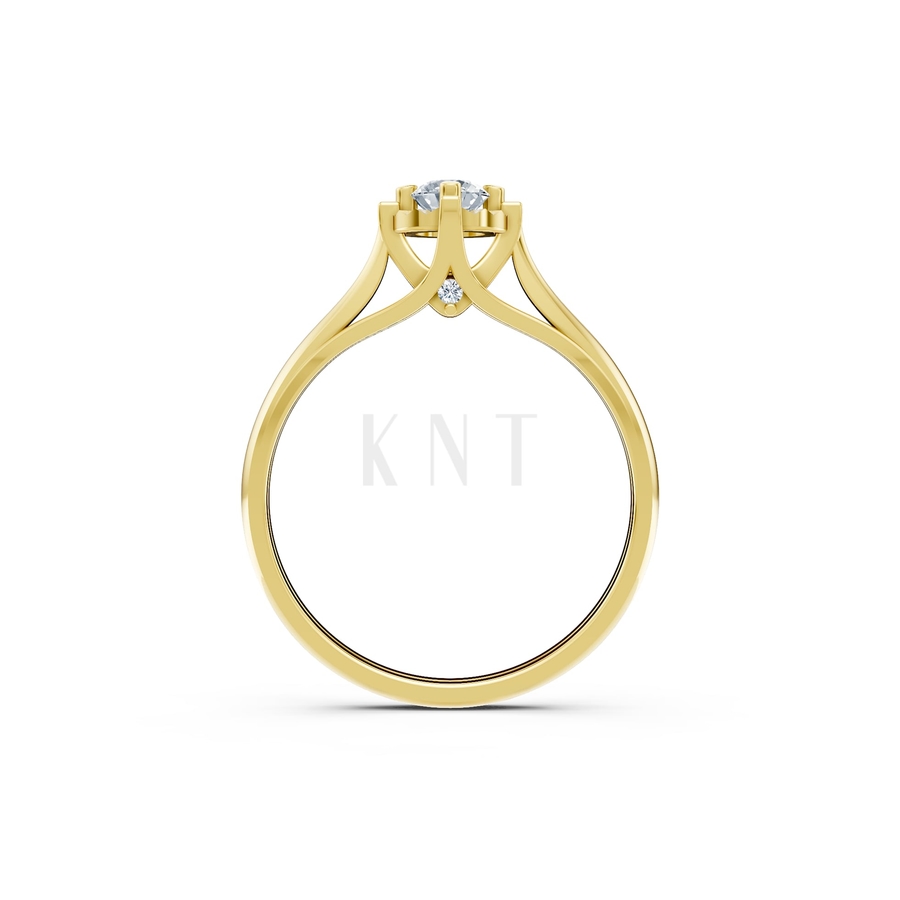 Nhẫn đính hôn R470 màu Vàng Gold vàng 10K/14K/18K/607 cao cấp, thanh lịch