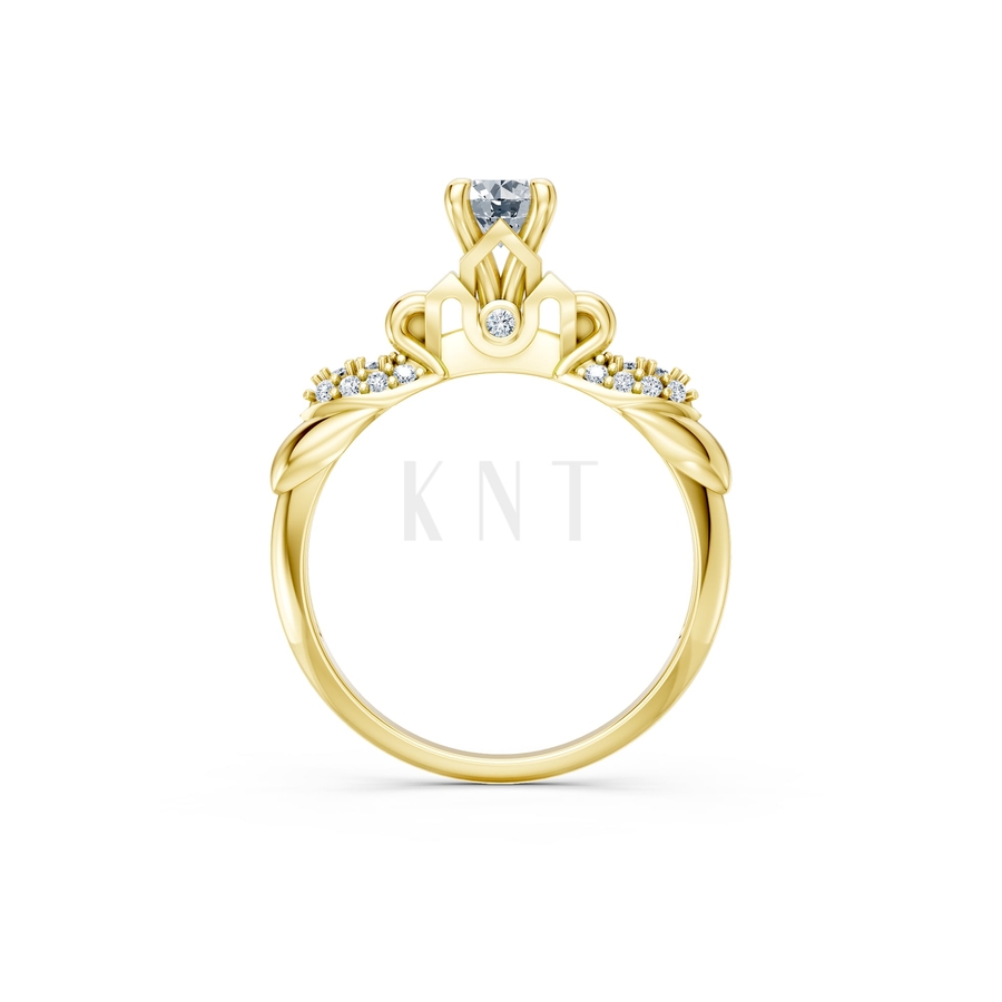 Nhẫn đính hôn R474 màu Vàng Gold vàng 10K/14K/18K/607 cao cấp, thanh lịch