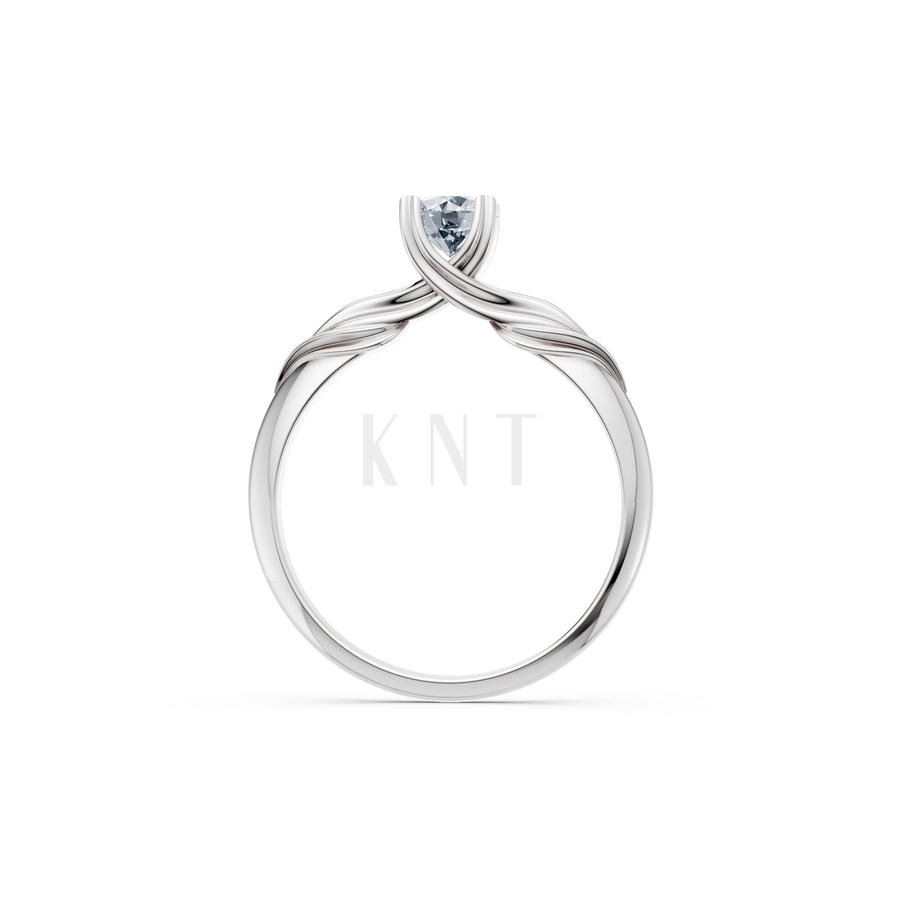 Nhẫn đính hôn R480 màu vàng trắng White Gold kiểu dáng cá tính, hiện đại